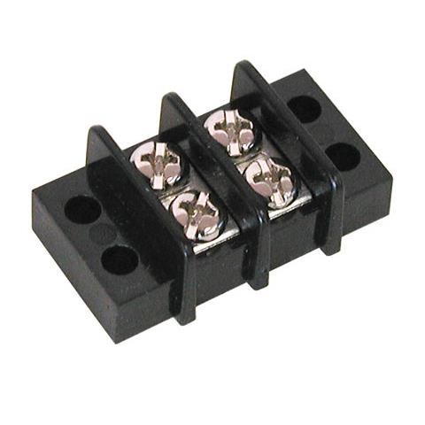 10) 2-POSITION DUAL-ROW BARRIER STRIP, 20 AMP